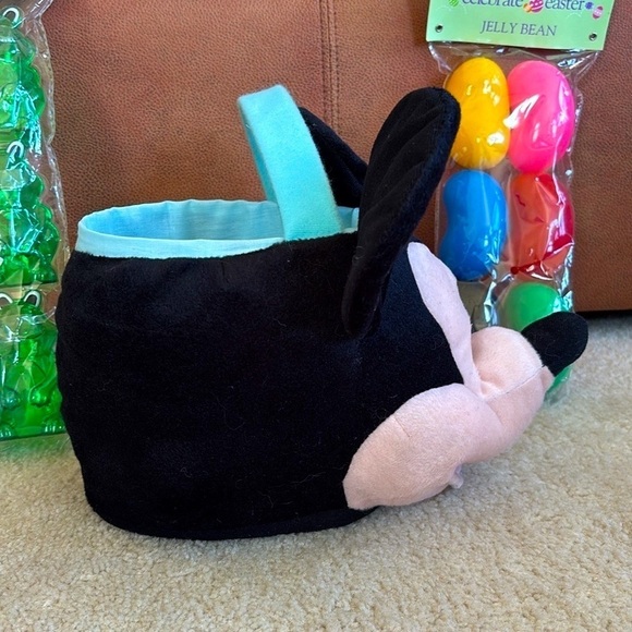 Brand New Disney Mickey Mouse Plush Easter Basket Metallic Fillable Eggs Grass - Picture 4 of 13